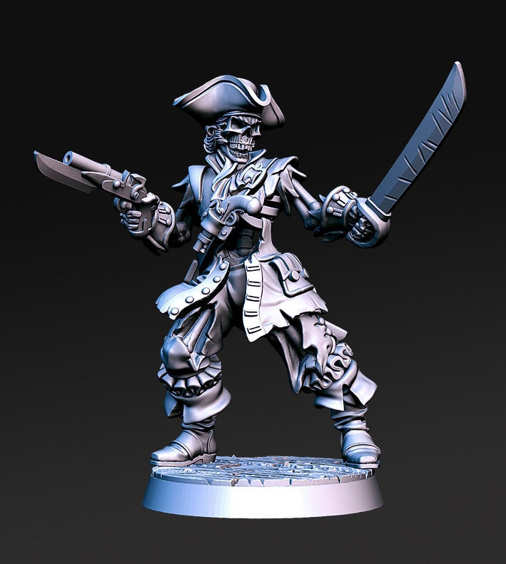 Skeleton Pirate DnD Miniature, Undead